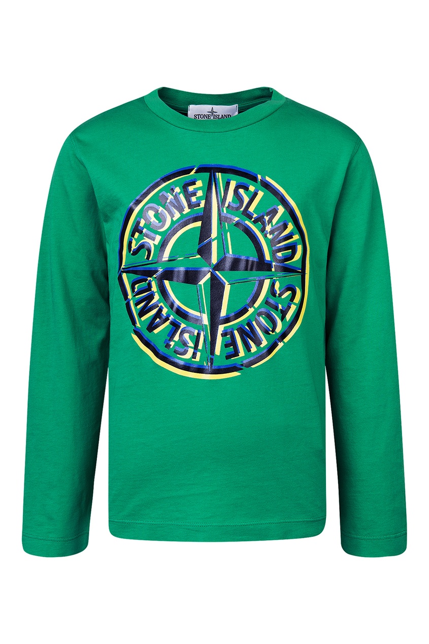 фото Лонгслив с логотипом stone island kids