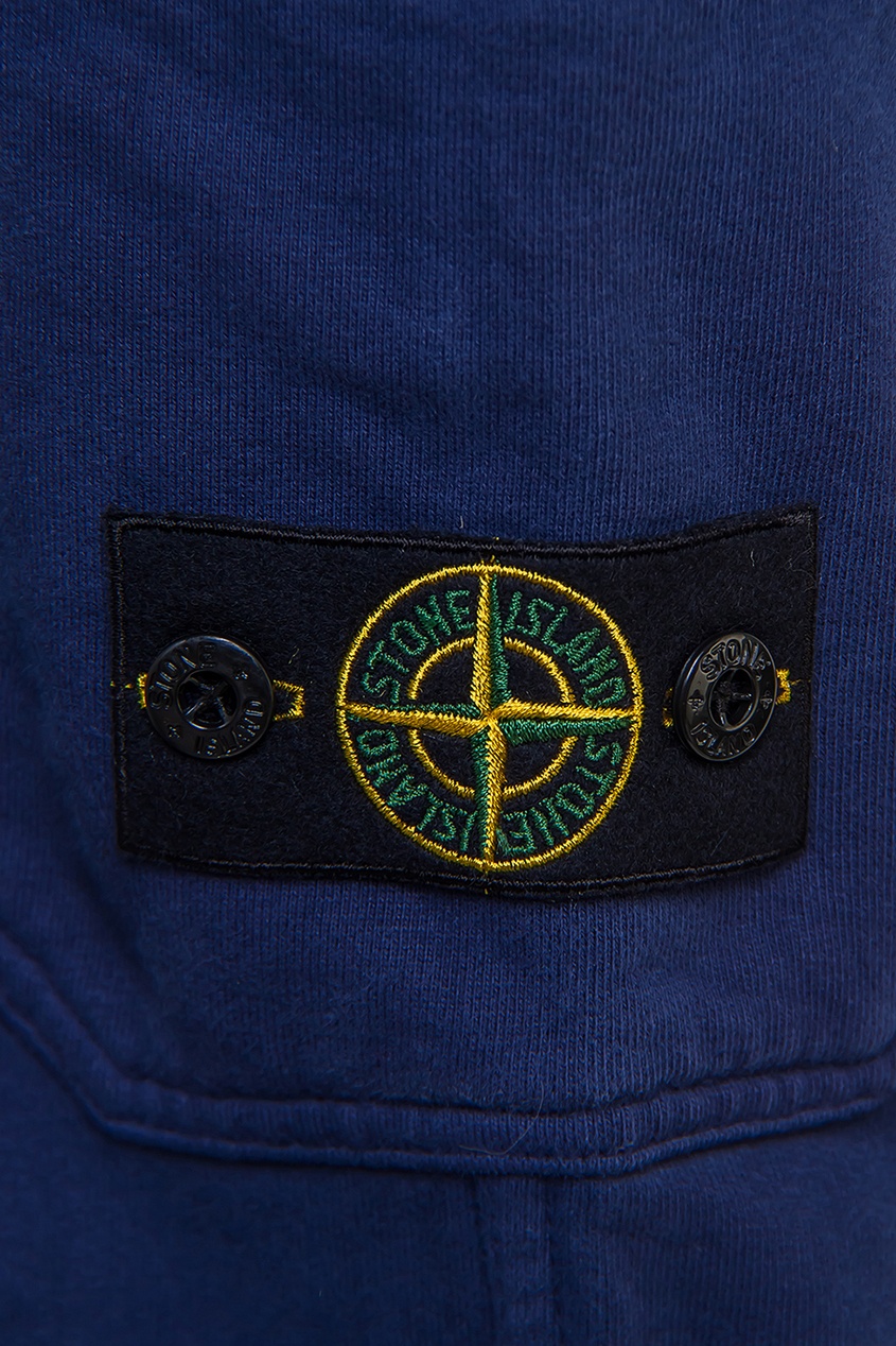 фото Хлопковые брюки в спортивном стиле stone island kids