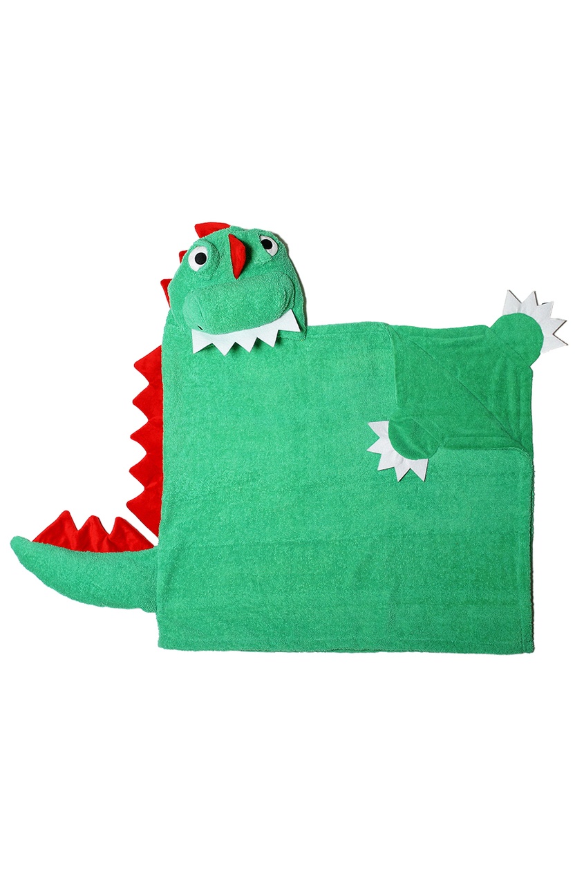 фото Зеленое полотенце с капюшоном zoocchini