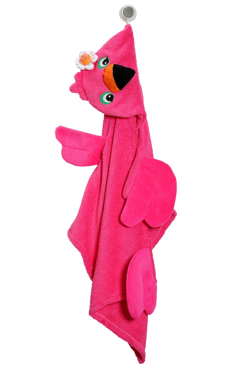 фото Розовое полотенце с капюшоном zoocchini