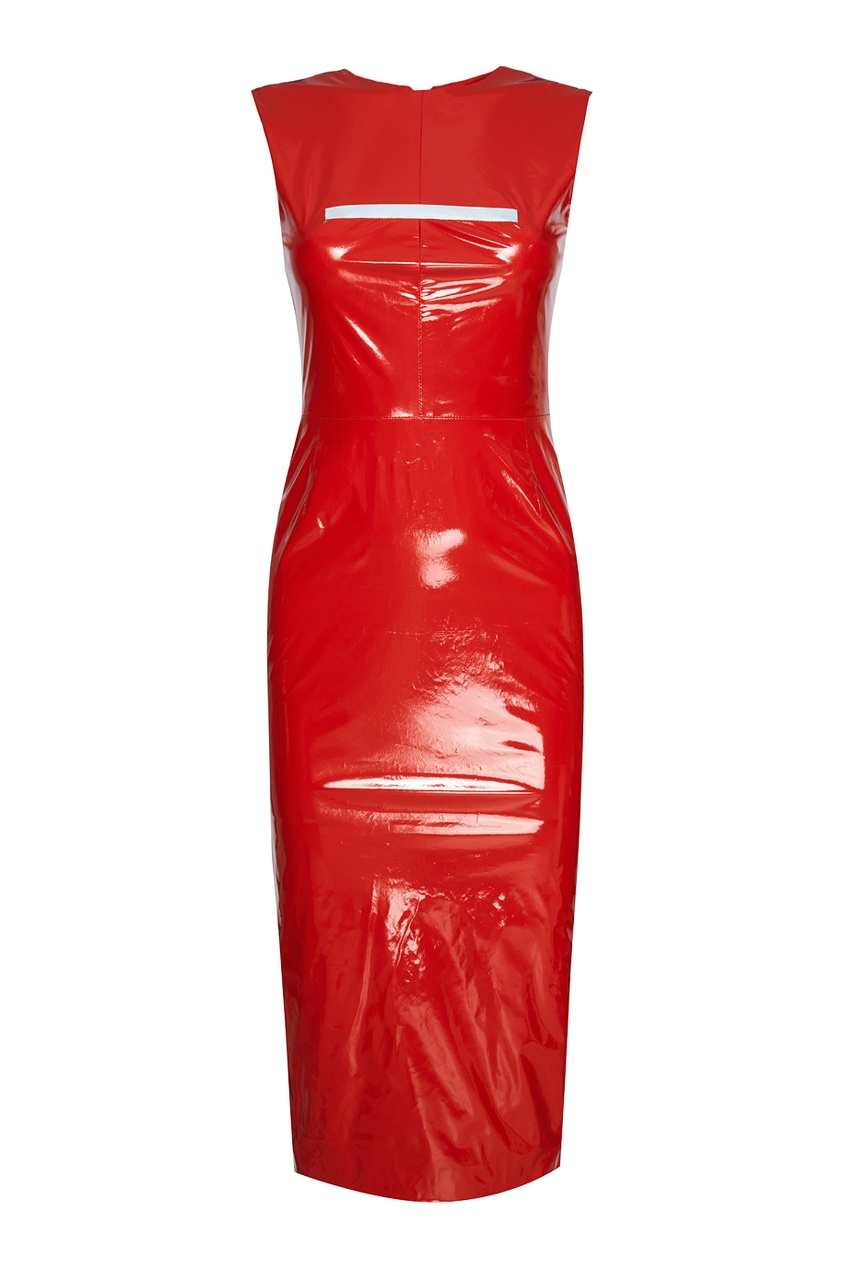 фото Платье из красного лака subterranei