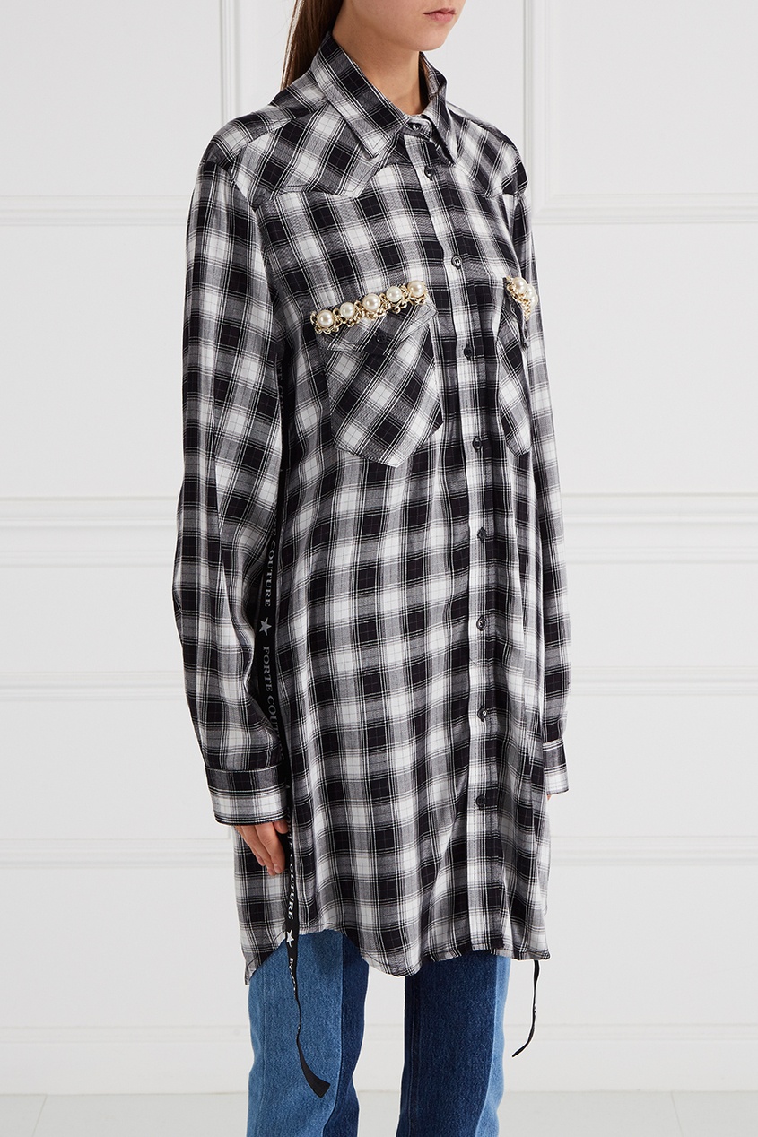 фото Блузка с декорированными карманами forte couture