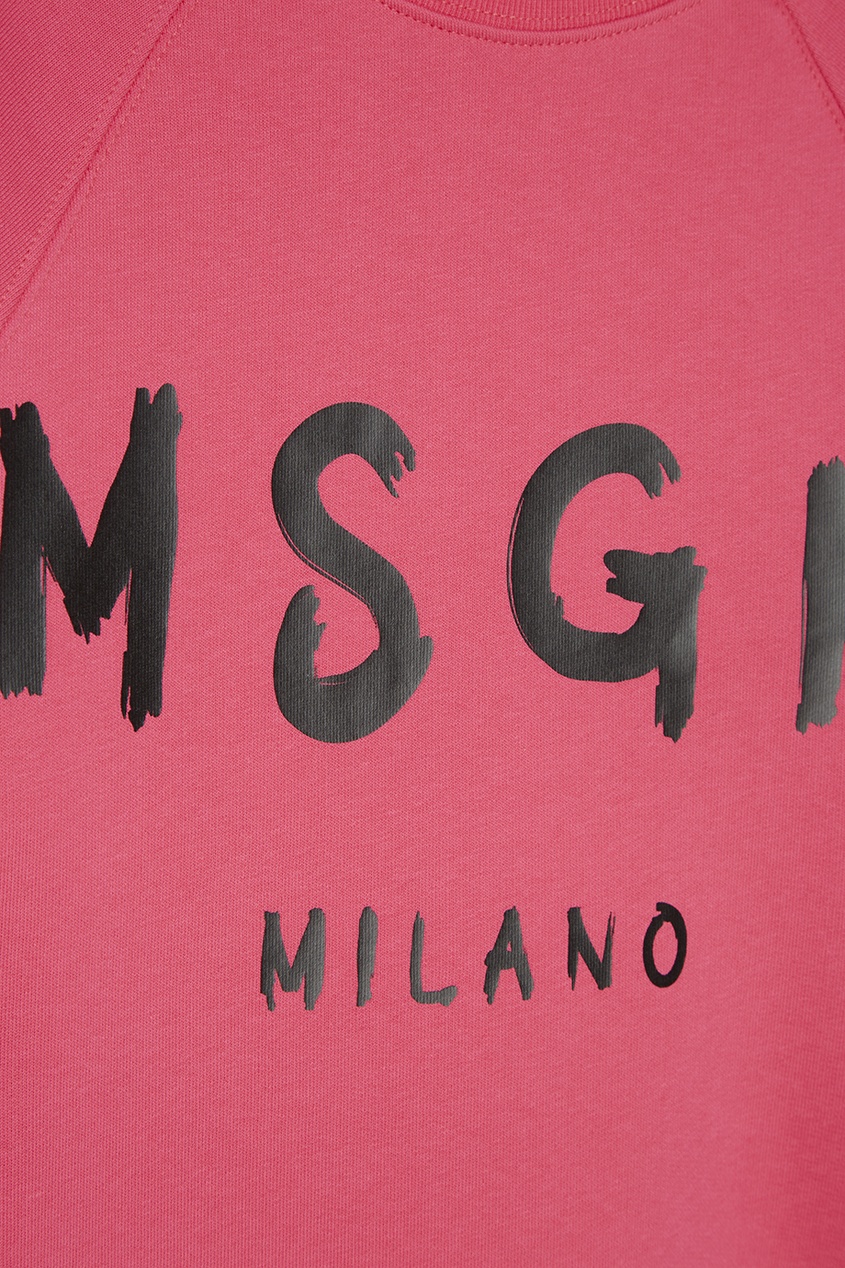фото Хлопковый свитшот с логотипом Msgm