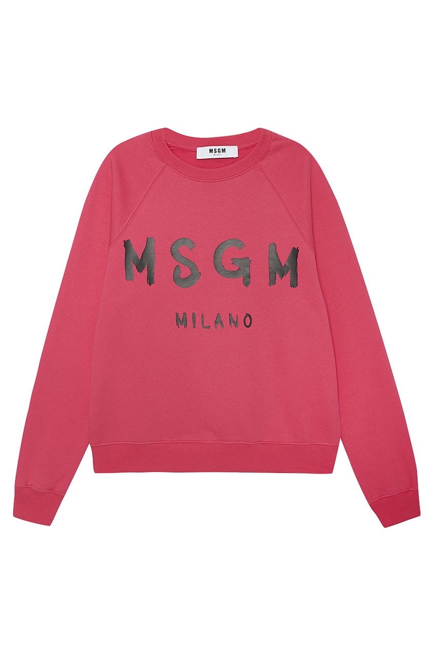 фото Хлопковый свитшот с логотипом msgm