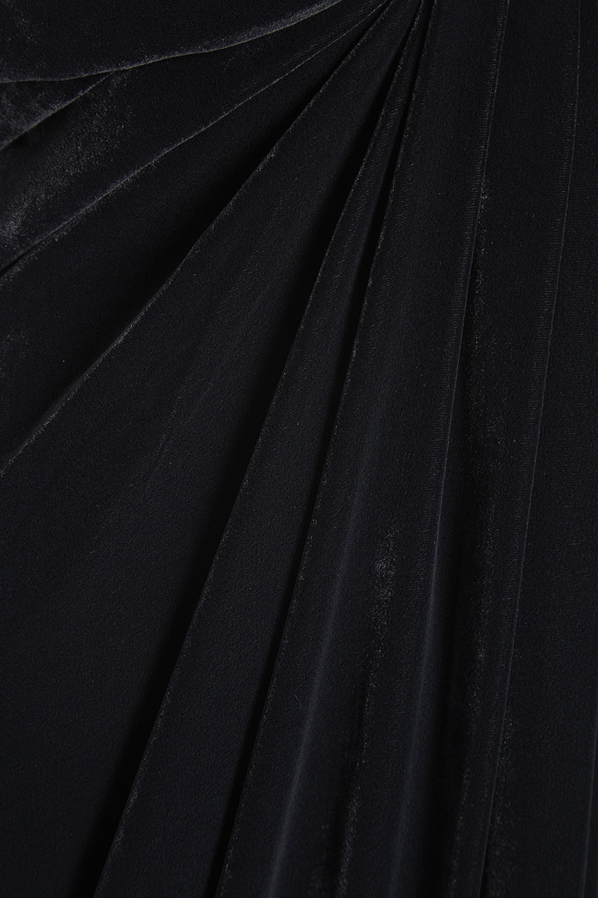 фото Черное бархатное платье rick owens
