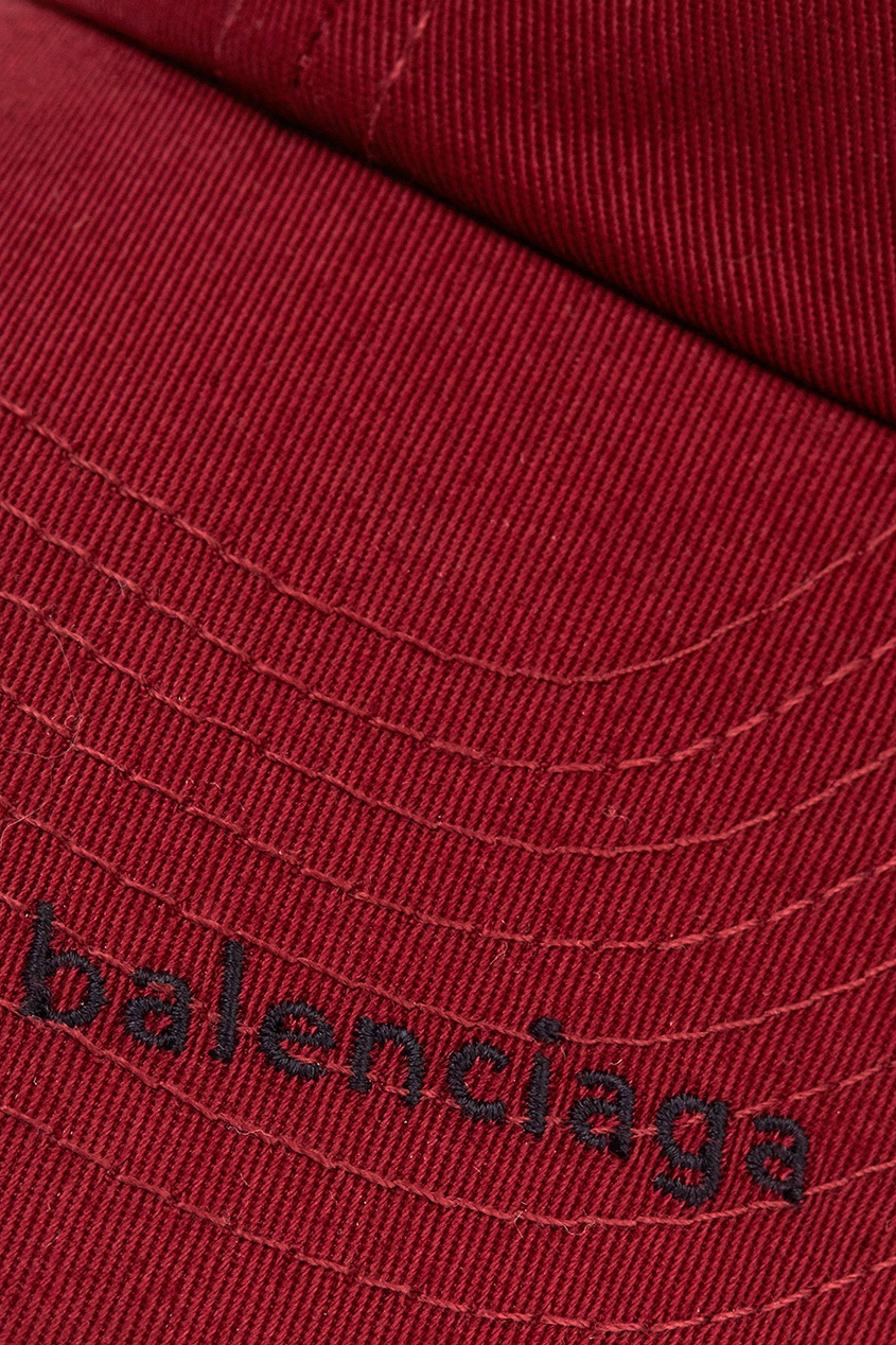 фото Бордовая кепка из хлопка balenciaga