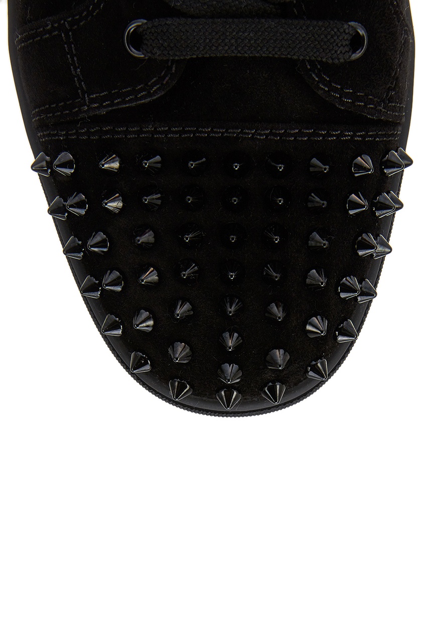 фото Замшевые кеды Louis Junior Spikes Flat Christian louboutin