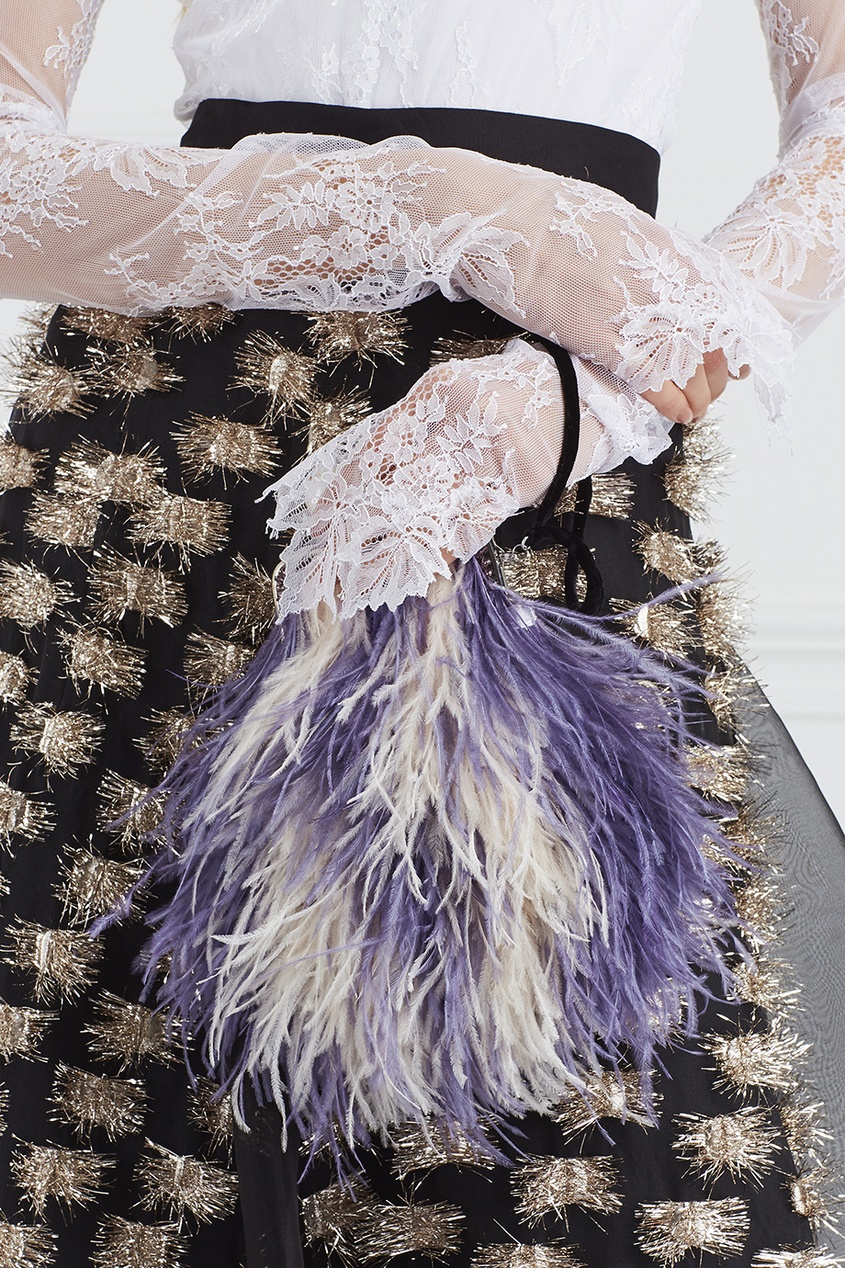 Клатч из перьев Baby Iris