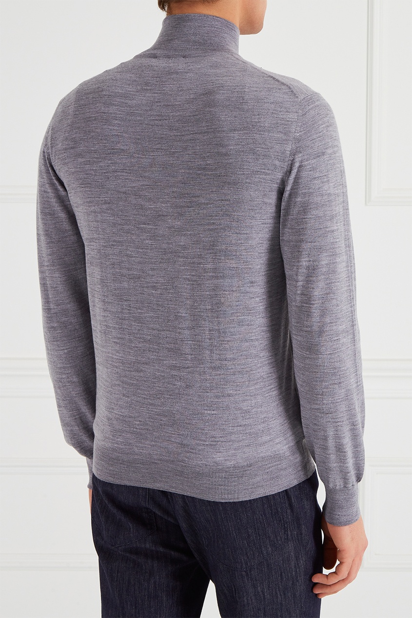 фото Шерстяной свитер серый Brioni