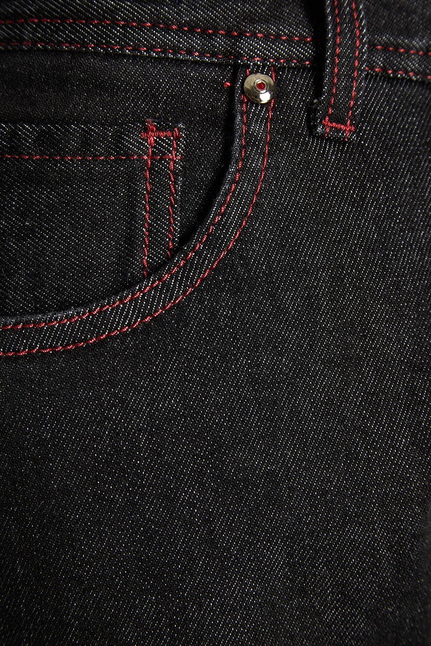 фото Укороченные джинсы коричневые cesare attolini