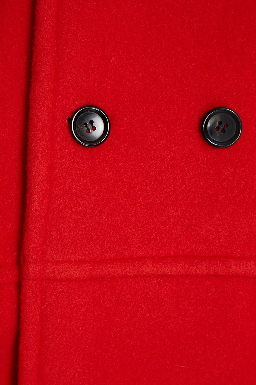 фото Красное шерстяное пальто Comme des garçons girl