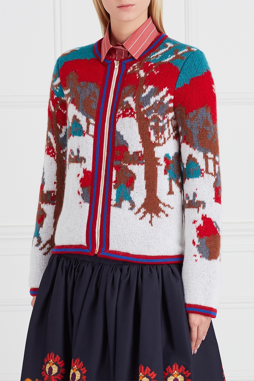 Кардиган с рисунком интарсия