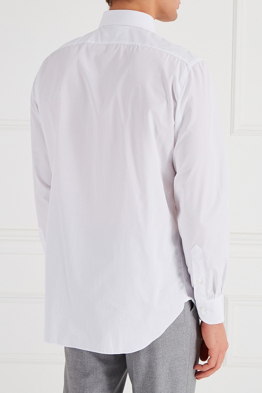 фото Белая хлопковая рубашка cesare attolini