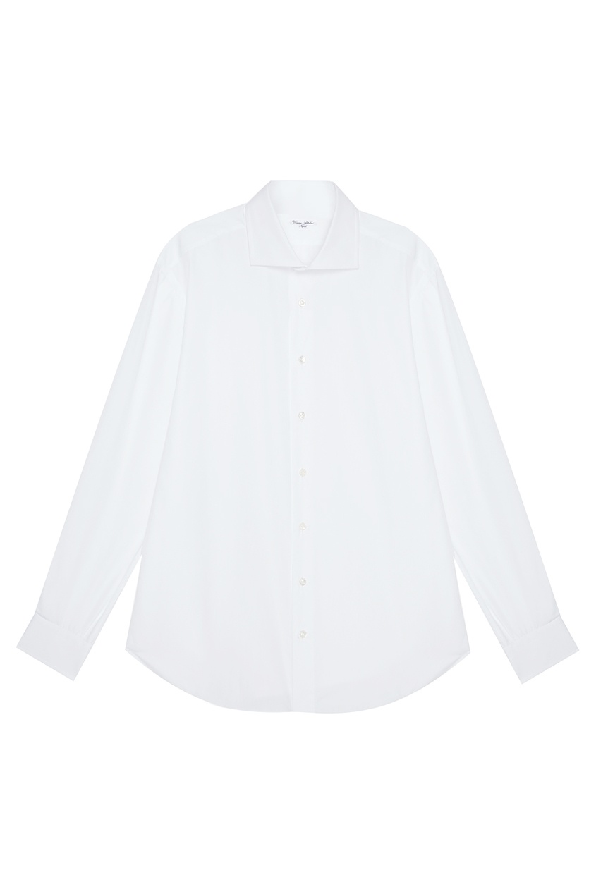 фото Белая хлопковая рубашка cesare attolini