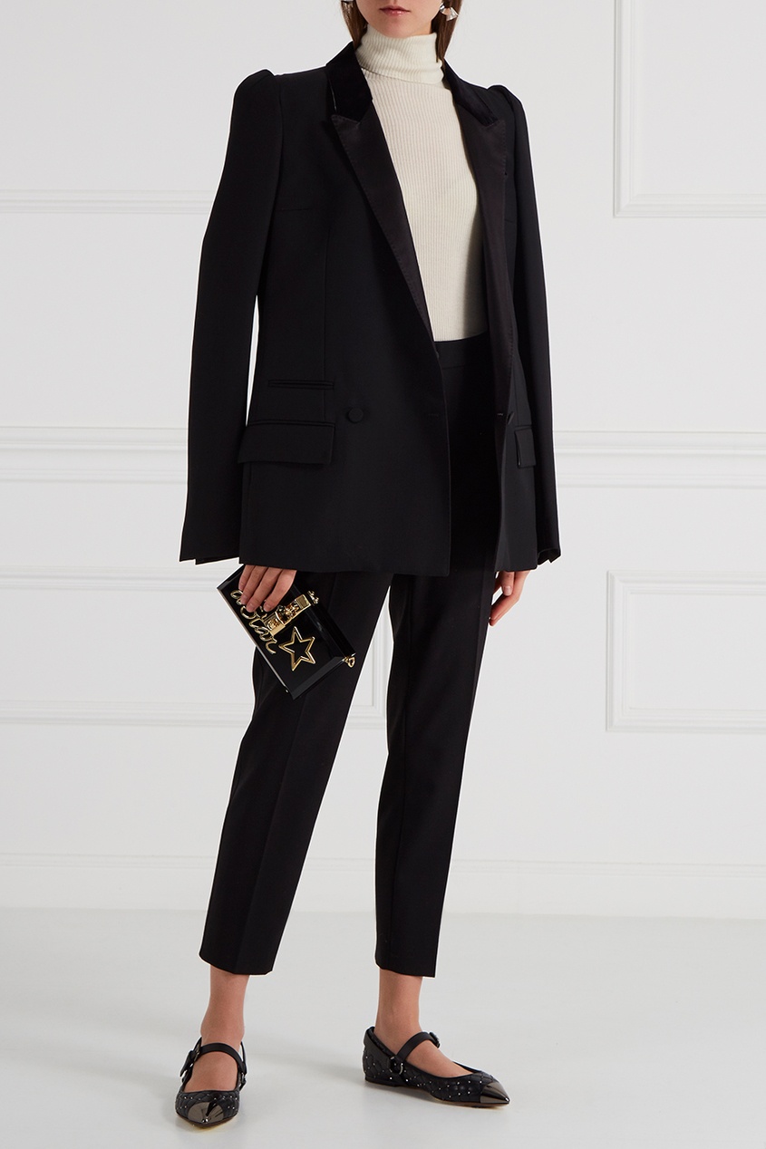 Стеганые кожаные туфли