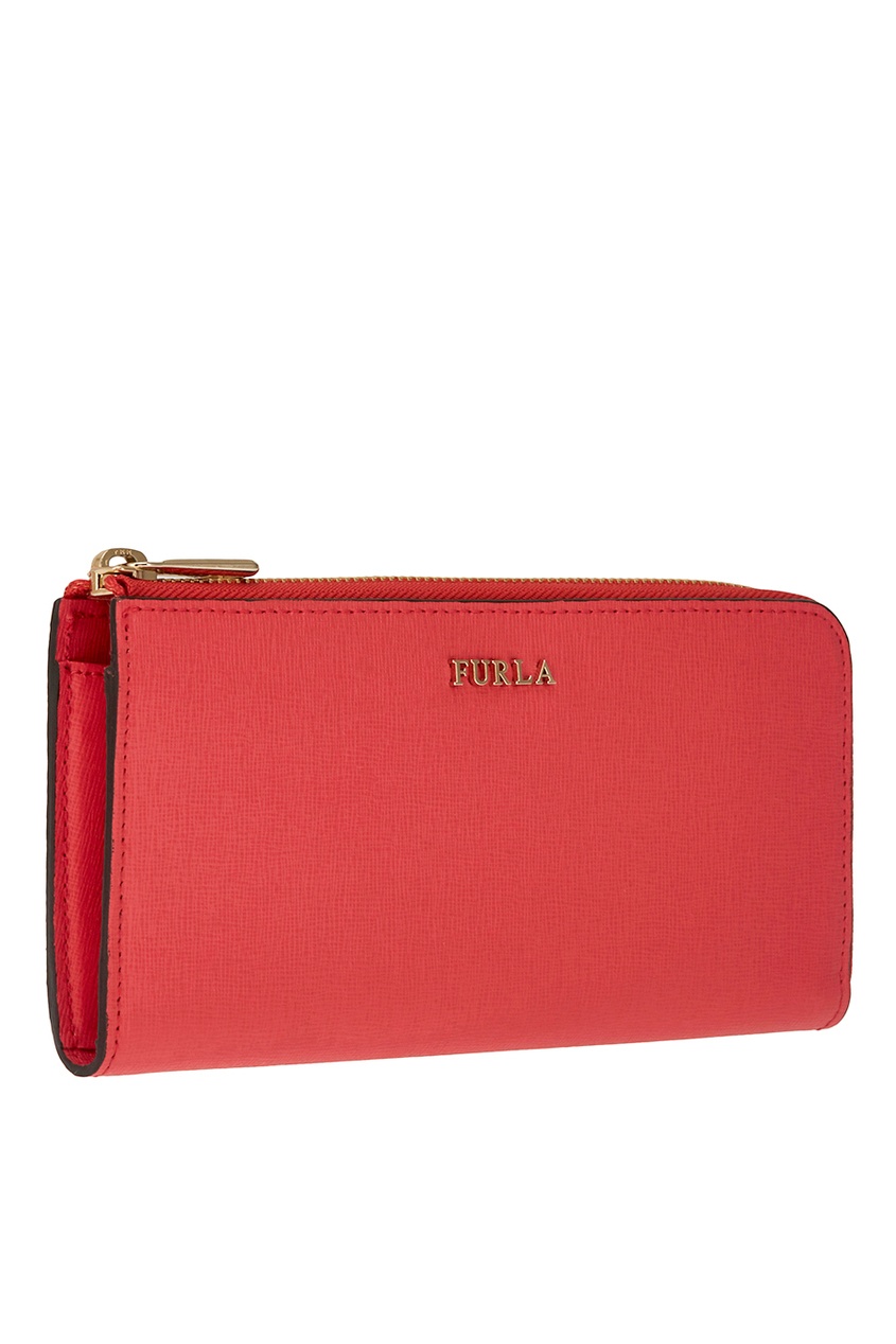 фото Кожаный кошелек кораллового цвета Babylon Furla