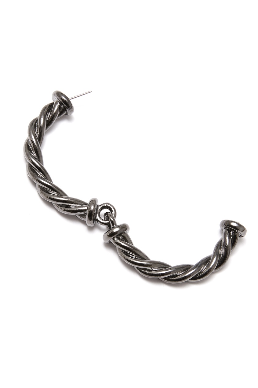 

Серьги-кольца из черненого металла, Multicolor, Серьги-кольца из черненого металла