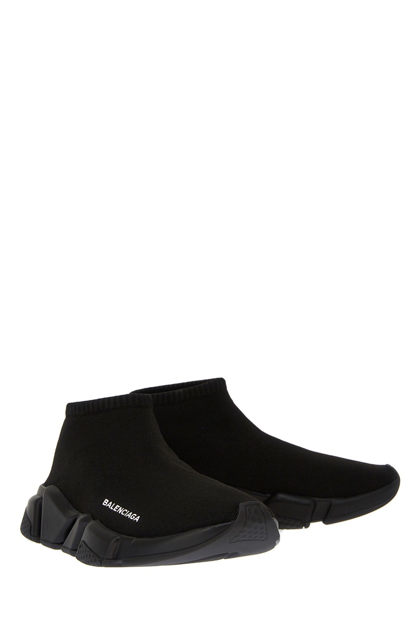 фото Черные текстильные кроссовки speed trainer balenciaga