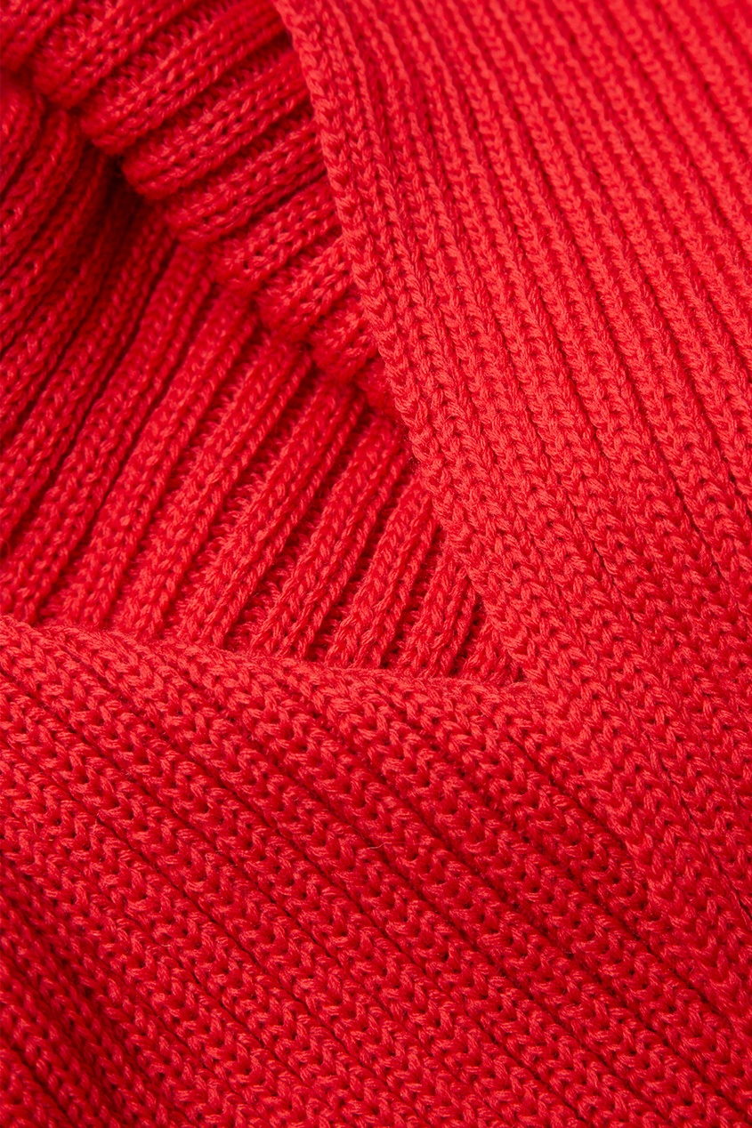 фото Красный шарф-снуд из полушерсти blank.moscow