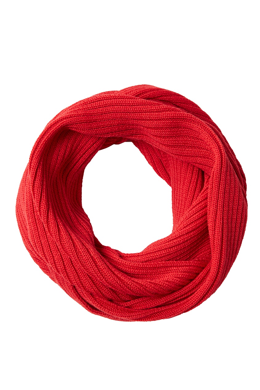 фото Красный шарф-снуд из полушерсти blank.moscow