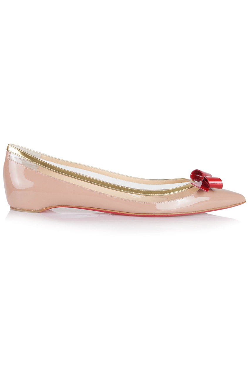 фото Балетки из кожи и пластика suspenodo flat Christian louboutin