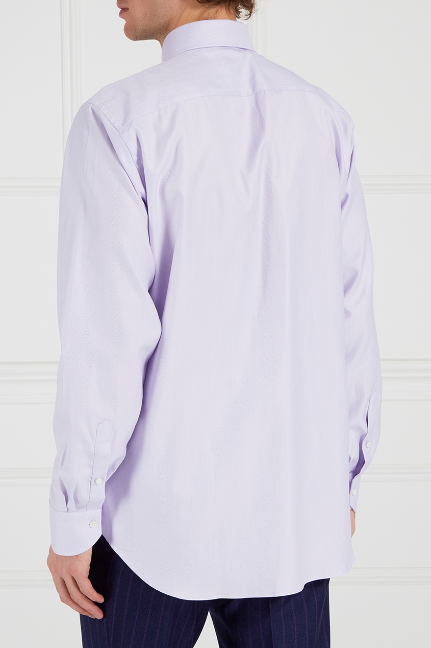 фото Хлопковая сорочка лавандового цвета Canali