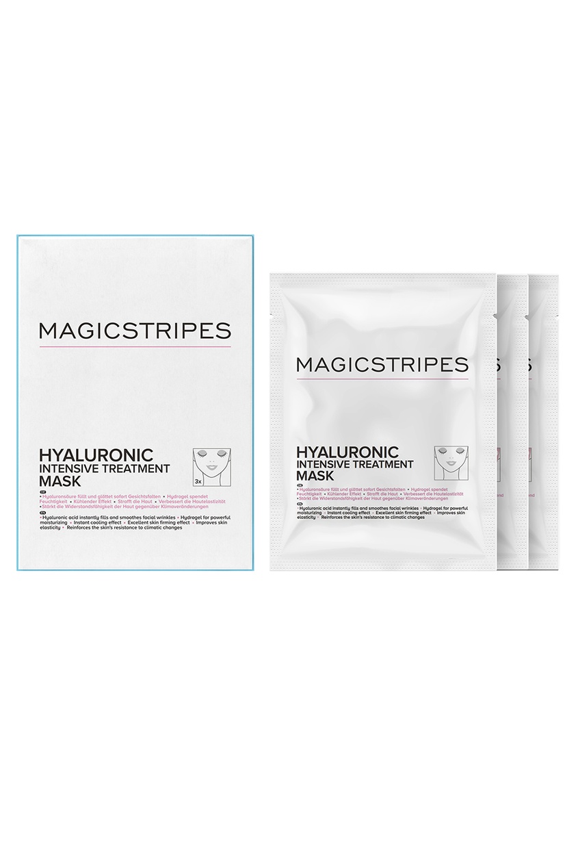 фото Маска с гиалуроновой кислотой hyaluronic intensive treatment mask, 3 шт. magicstripes