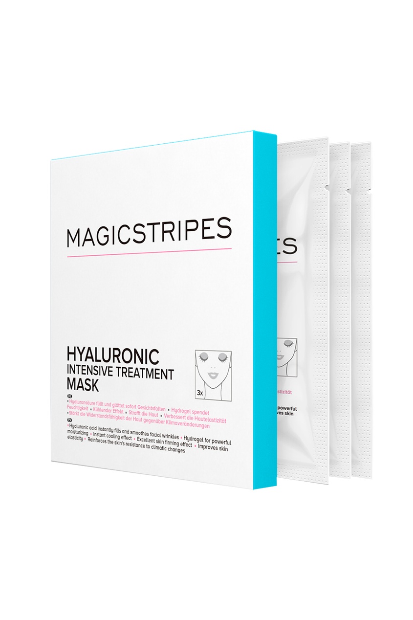 фото Маска с гиалуроновой кислотой hyaluronic intensive treatment mask, 3 шт. magicstripes