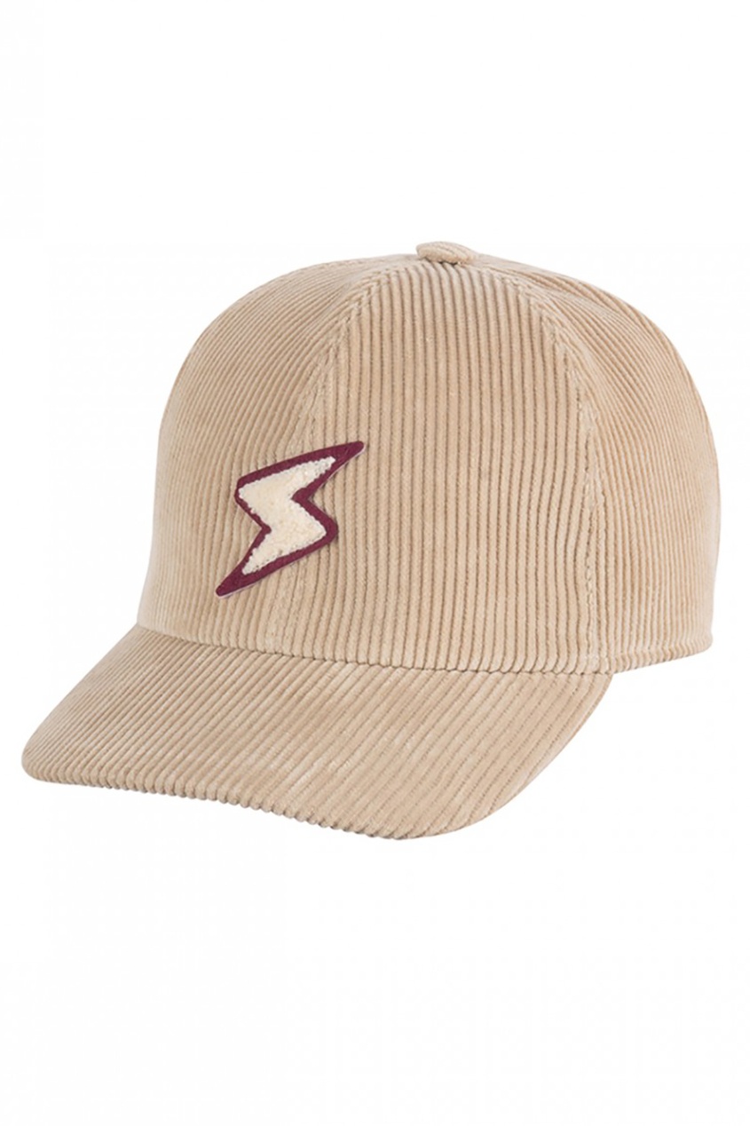 

Вельветовая кепка с аппликацией Cap, Бежевый