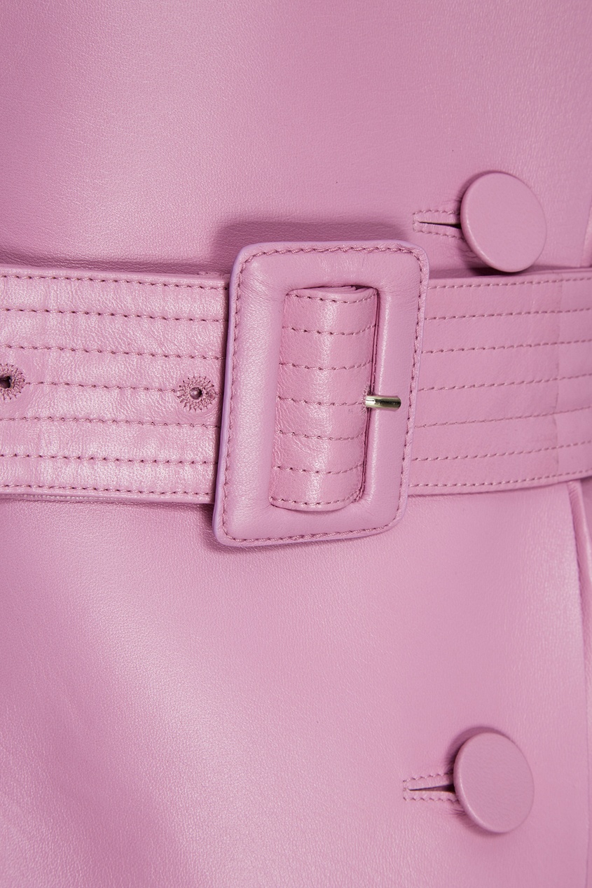 фото Розовый тренч из кожи Valentino