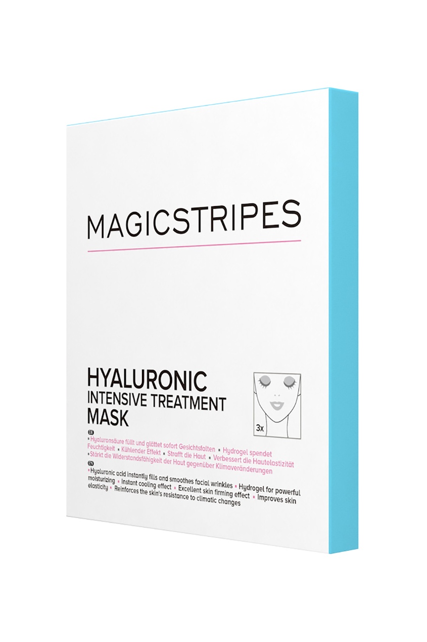 фото Маска с гиалуроновой кислотой hyaluronic intensive treatment mask, 3 шт. magicstripes