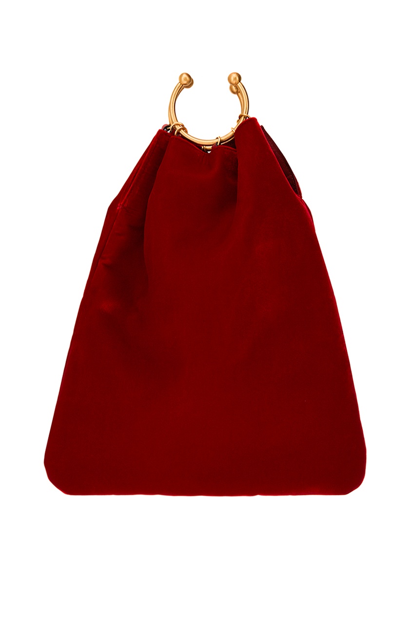 фото Бархатная сумка-торба red valentino