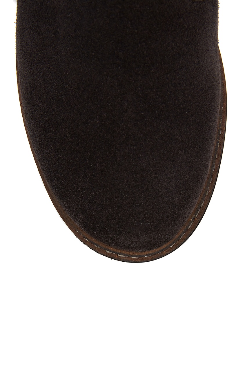 Серые ботинки из замши