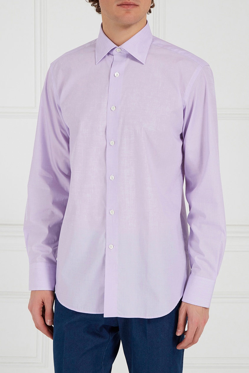 фото Фиолетовая сорочка из хлопка Canali