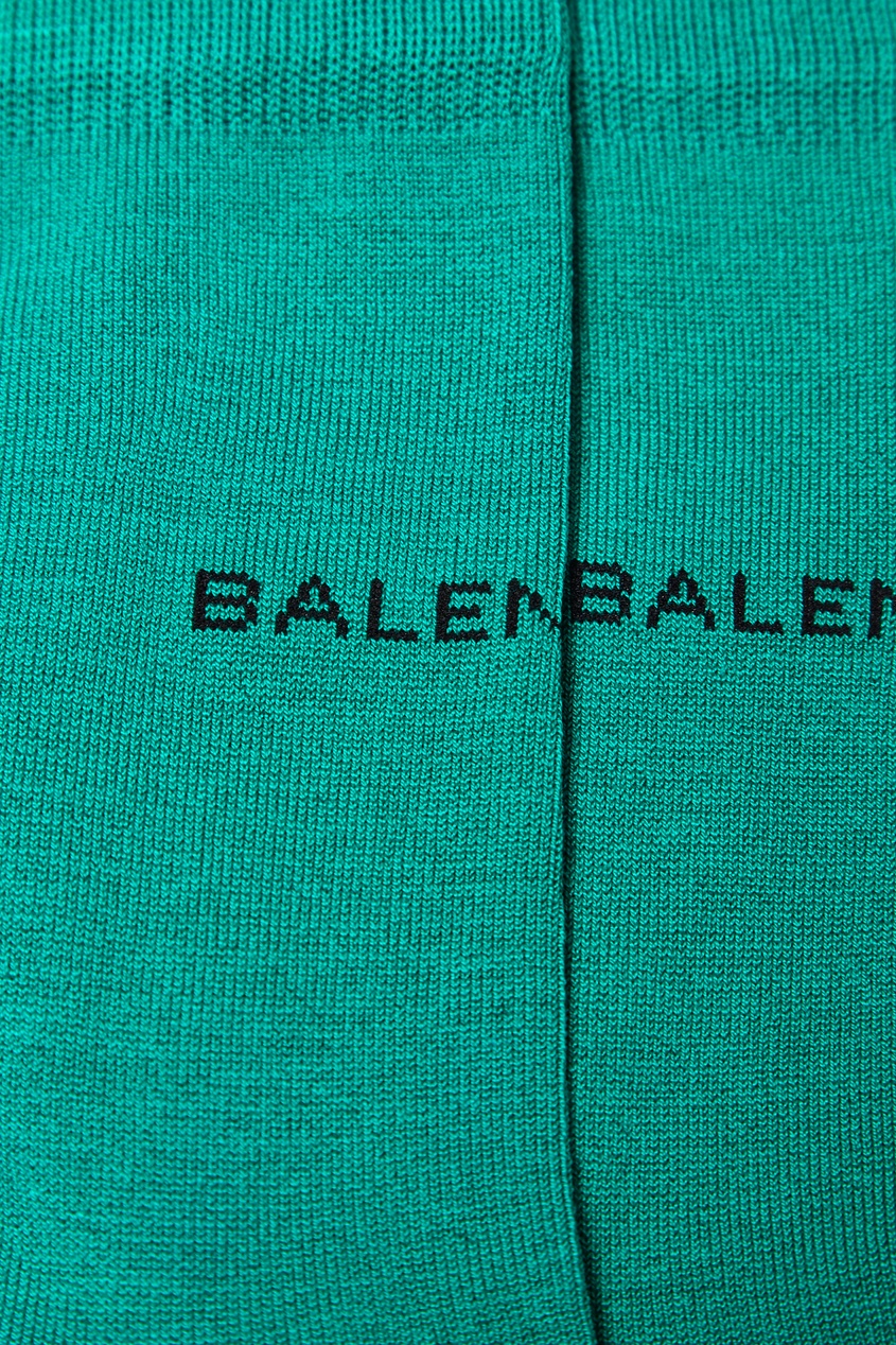 фото Зеленые носки с логотипом balenciaga