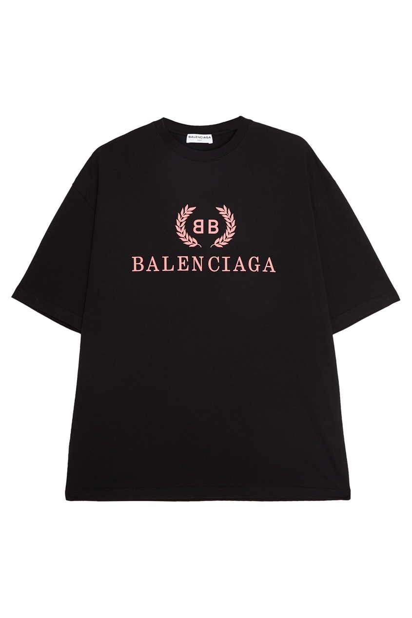 фото Хлопковая футболка с логотипом balenciaga