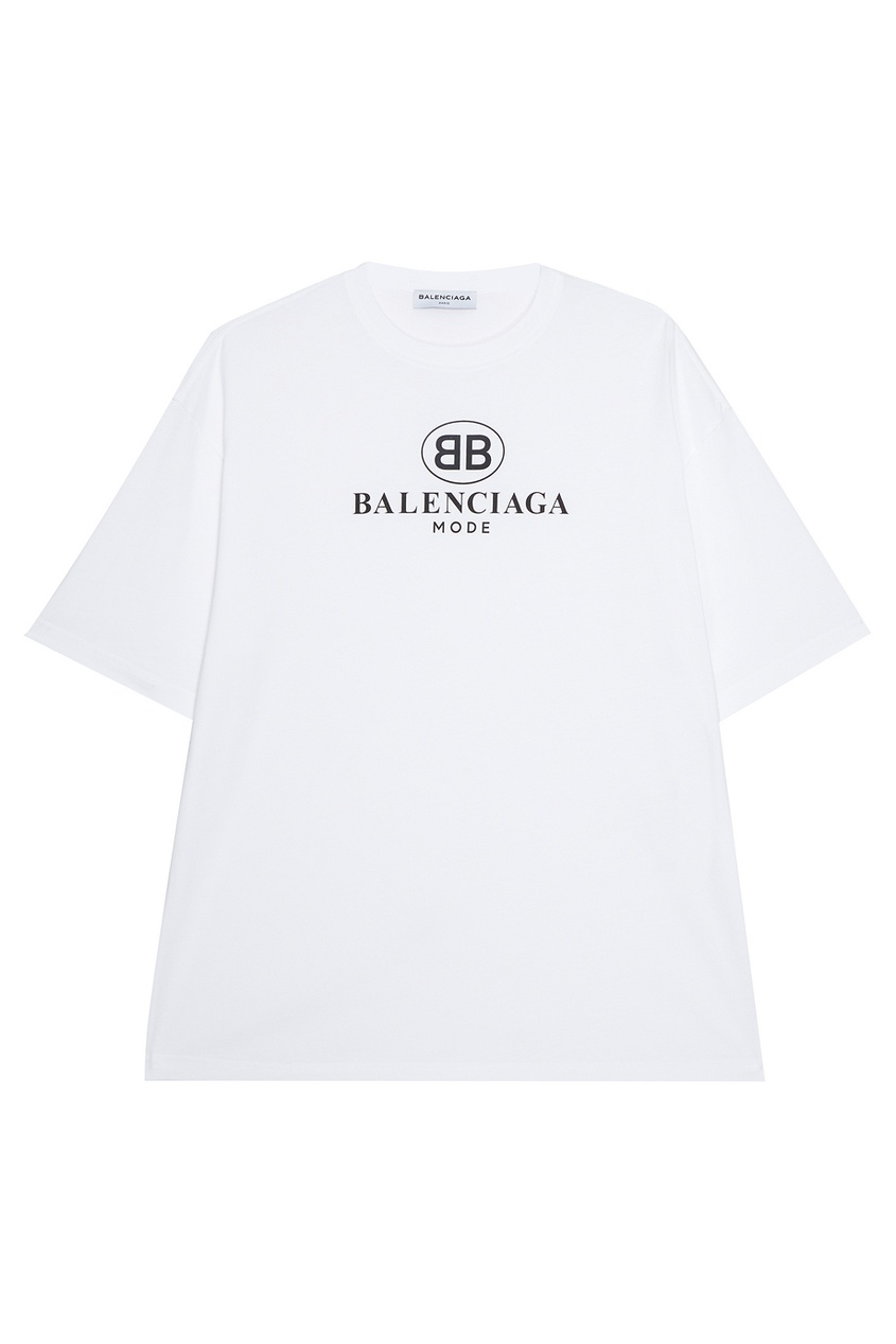 фото Белая футболка с логотипом balenciaga