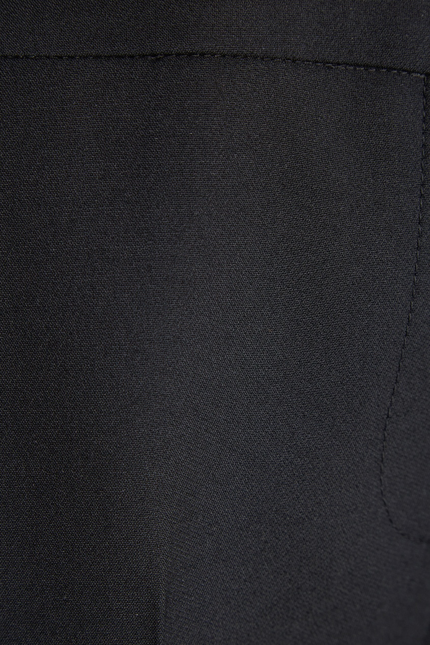 фото Черные брюки из шерсти и шелка Alexander mcqueen