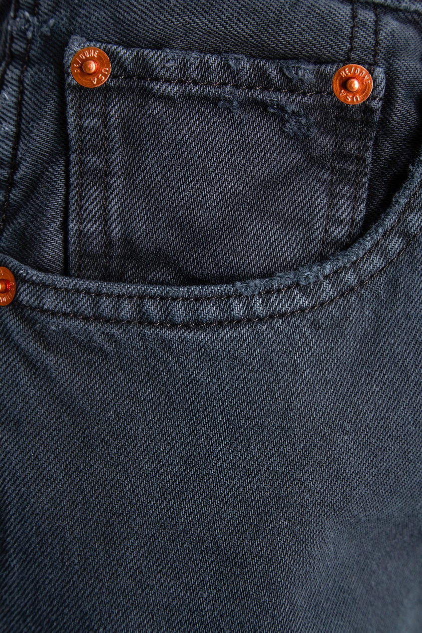 фото Черные джинсы со сквозным разрывом re/done