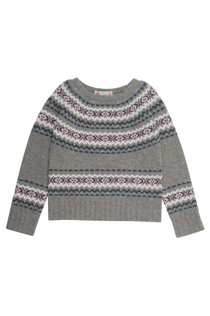 

Джемпер с орнаментом из шерсти мериноса, Серый, Джемпер с орнаментом из шерсти мериноса