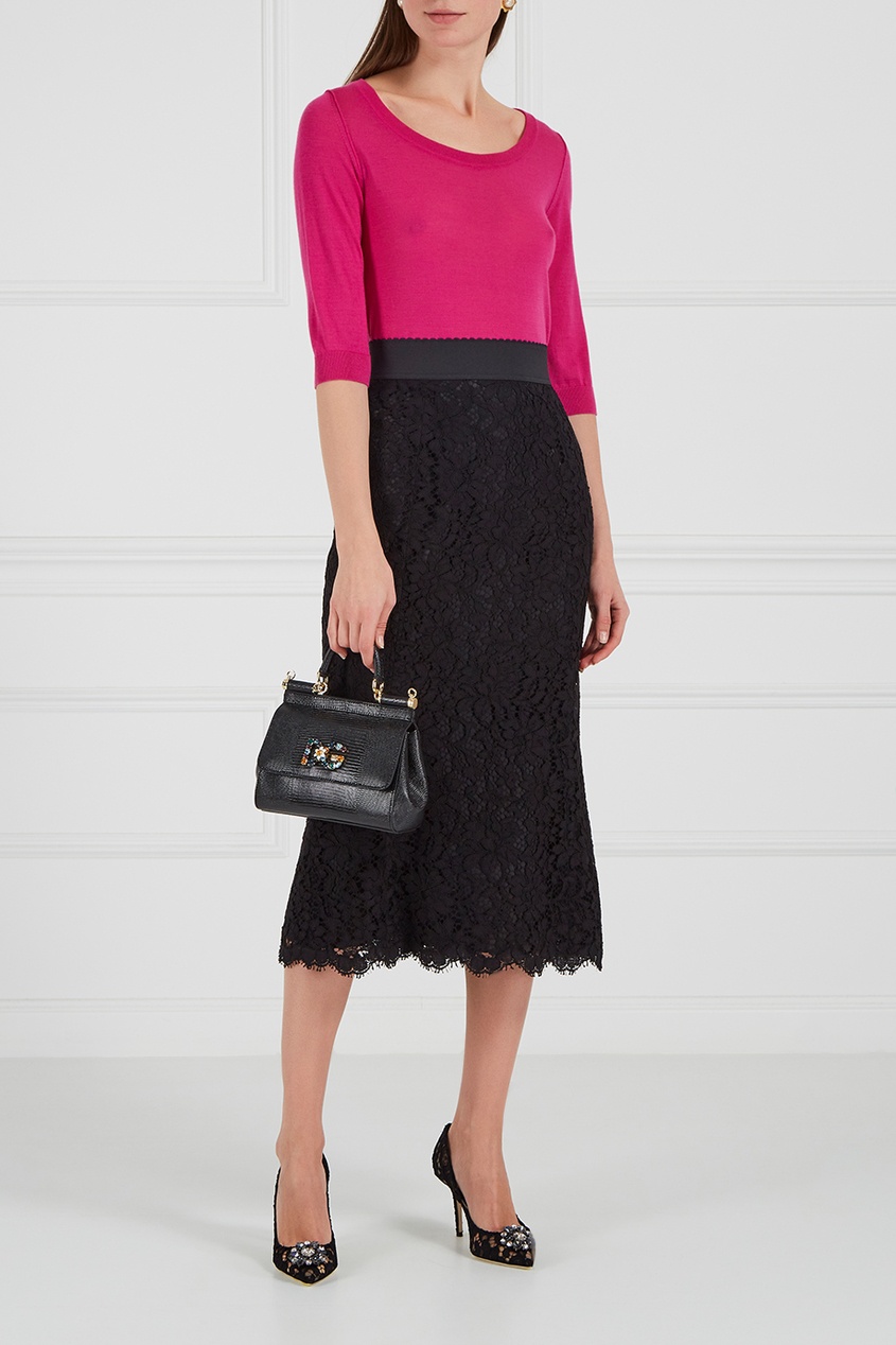 Черные кружевные туфли