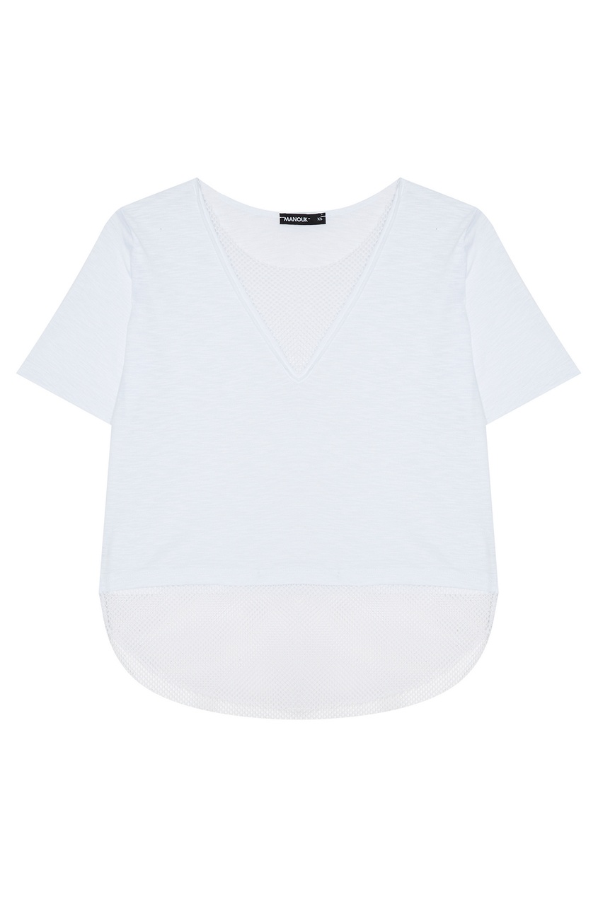 фото Белая футболка с сеткой manouk