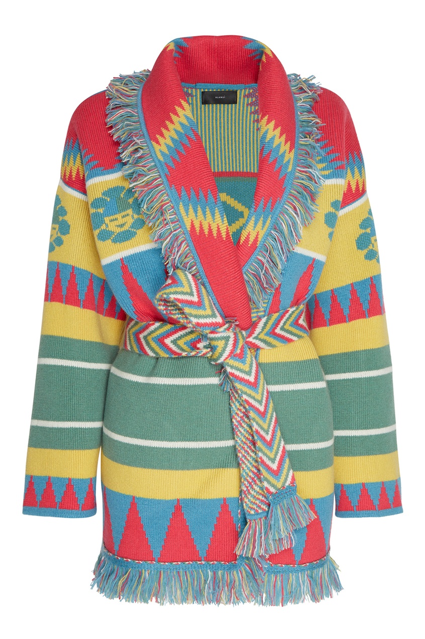 

Кашемировый кардиган с яркими узорами, Multicolor