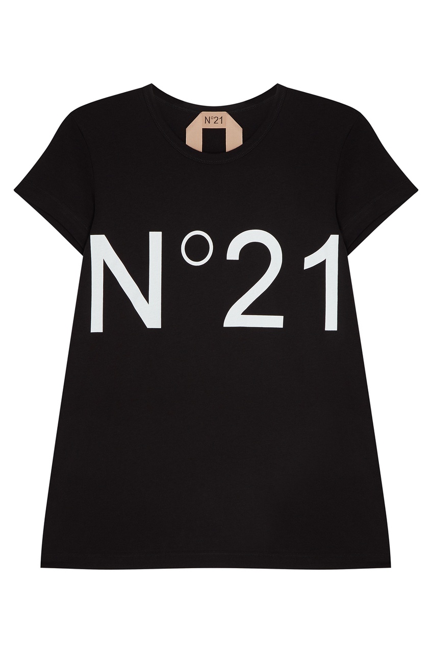 фото Черная футболка с логотипом no.21