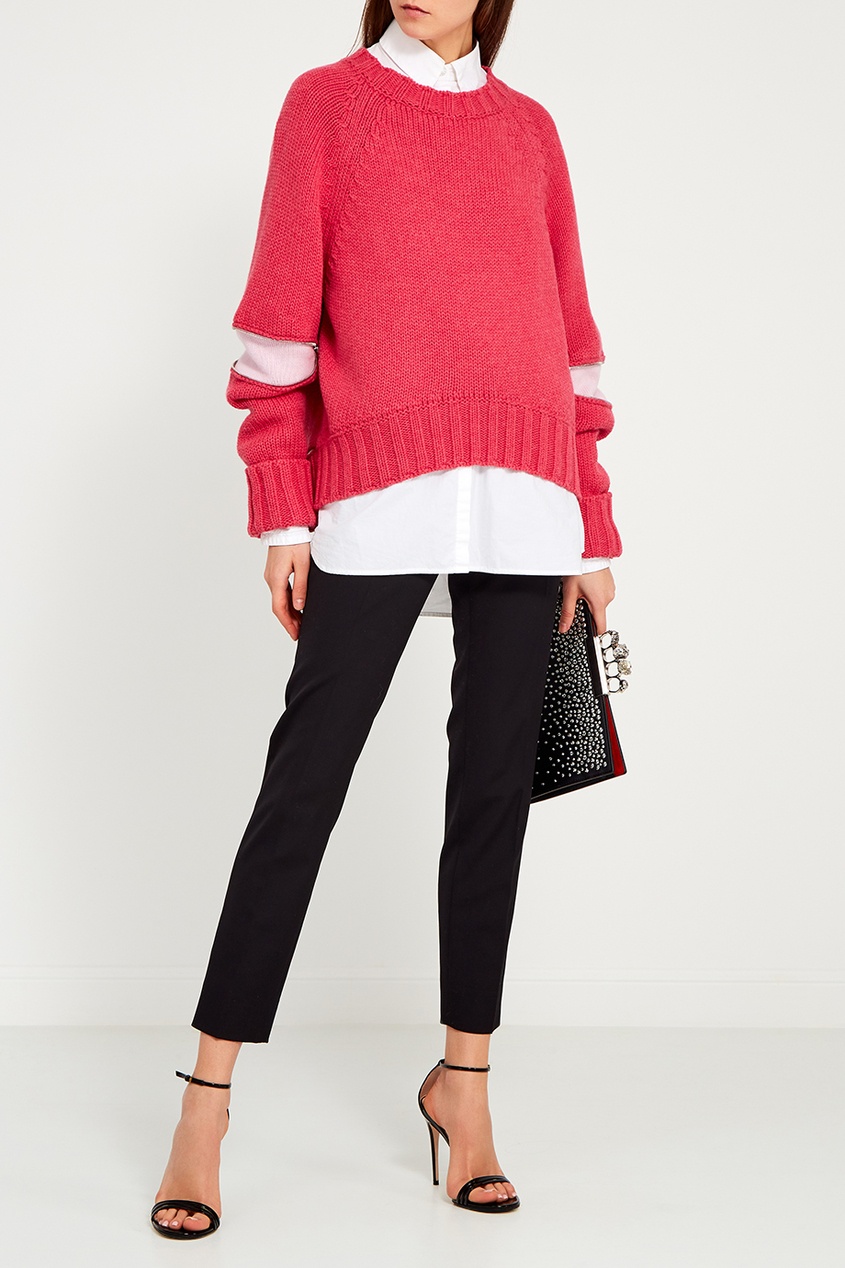 Шерстяной джемпер с молниями