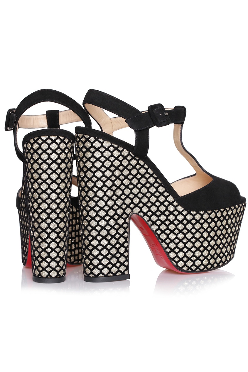 фото Замшевые босоножки so bella 160 christian louboutin