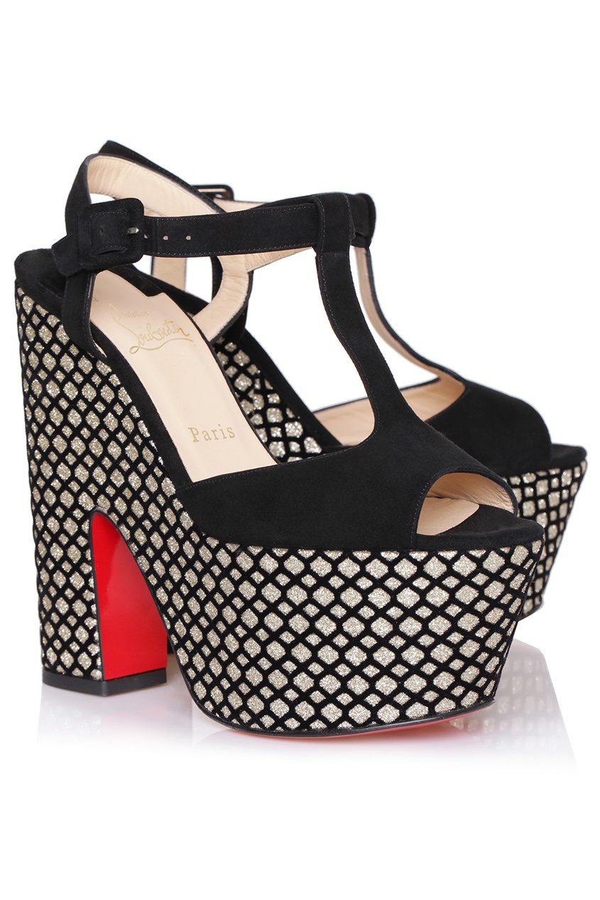 фото Замшевые босоножки so bella 160 christian louboutin