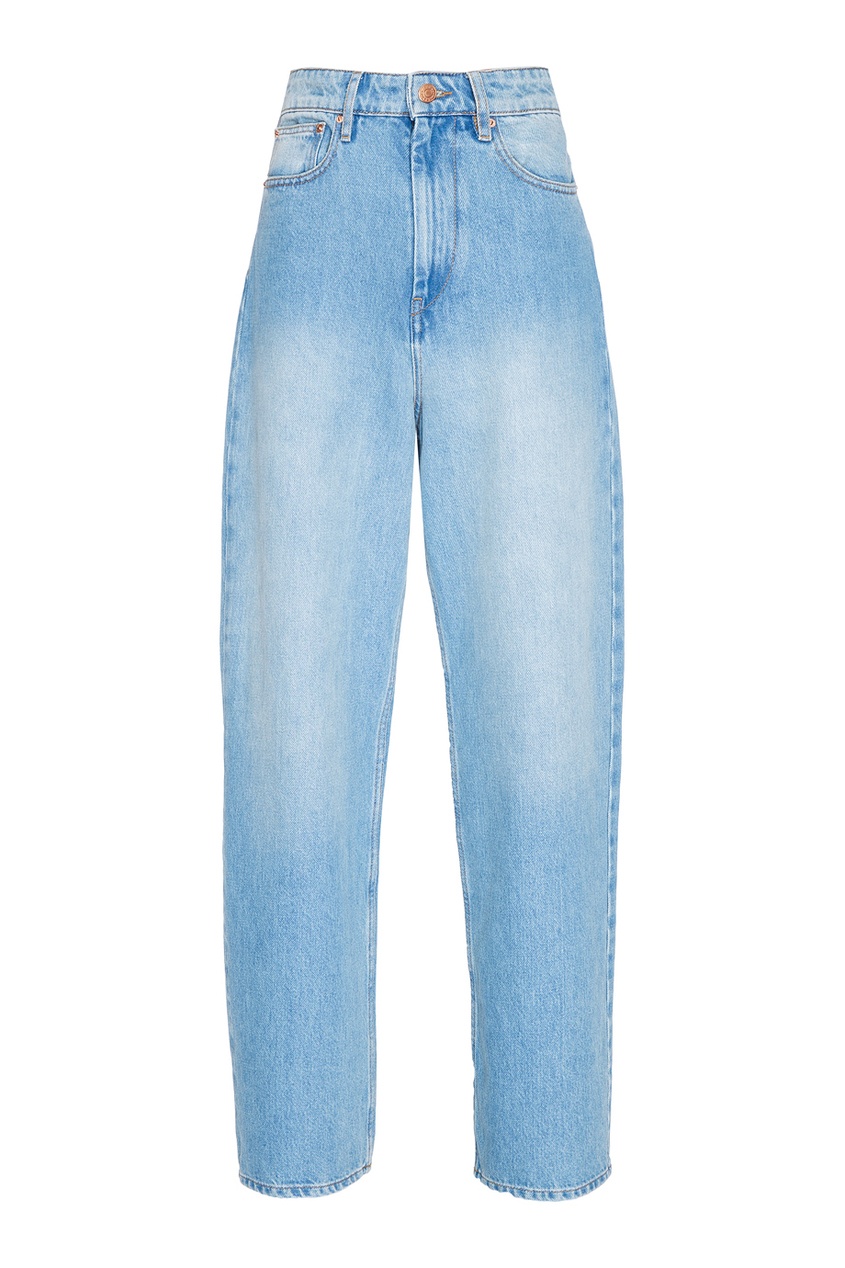 фото Голубые потертые джинсы isabel marant etoile