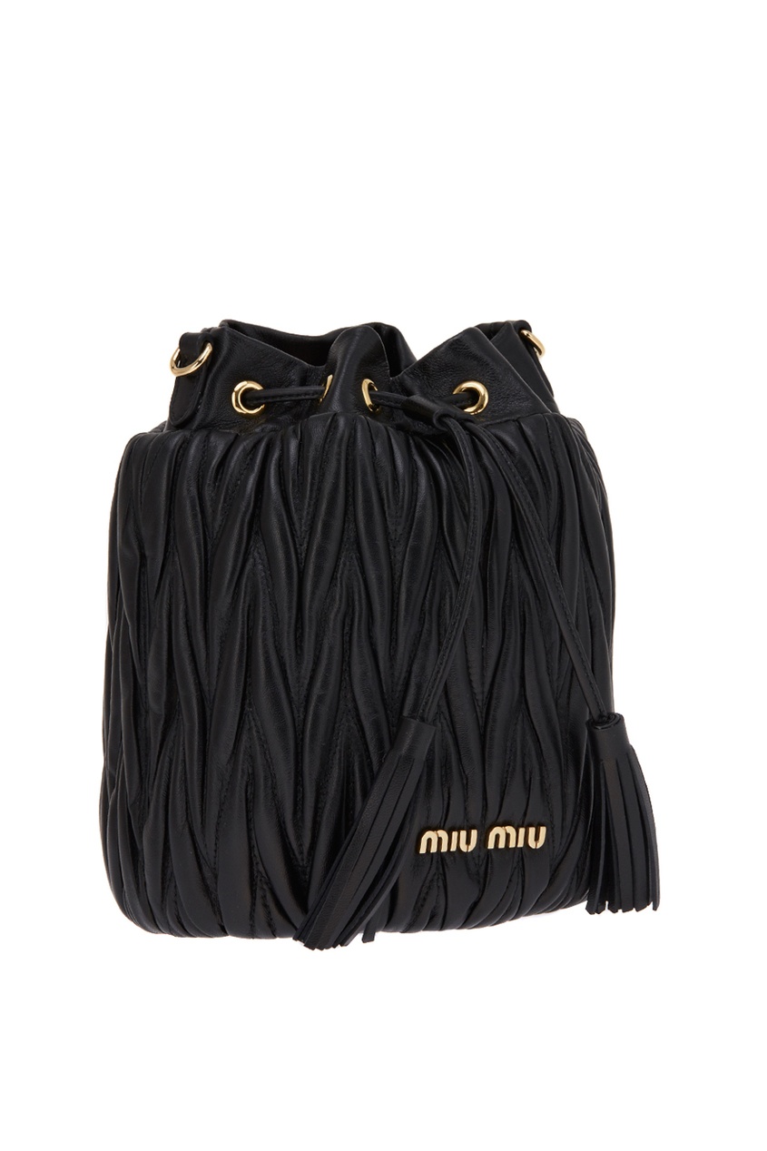 фото Драпированная сумка-торба bucket bag miu miu