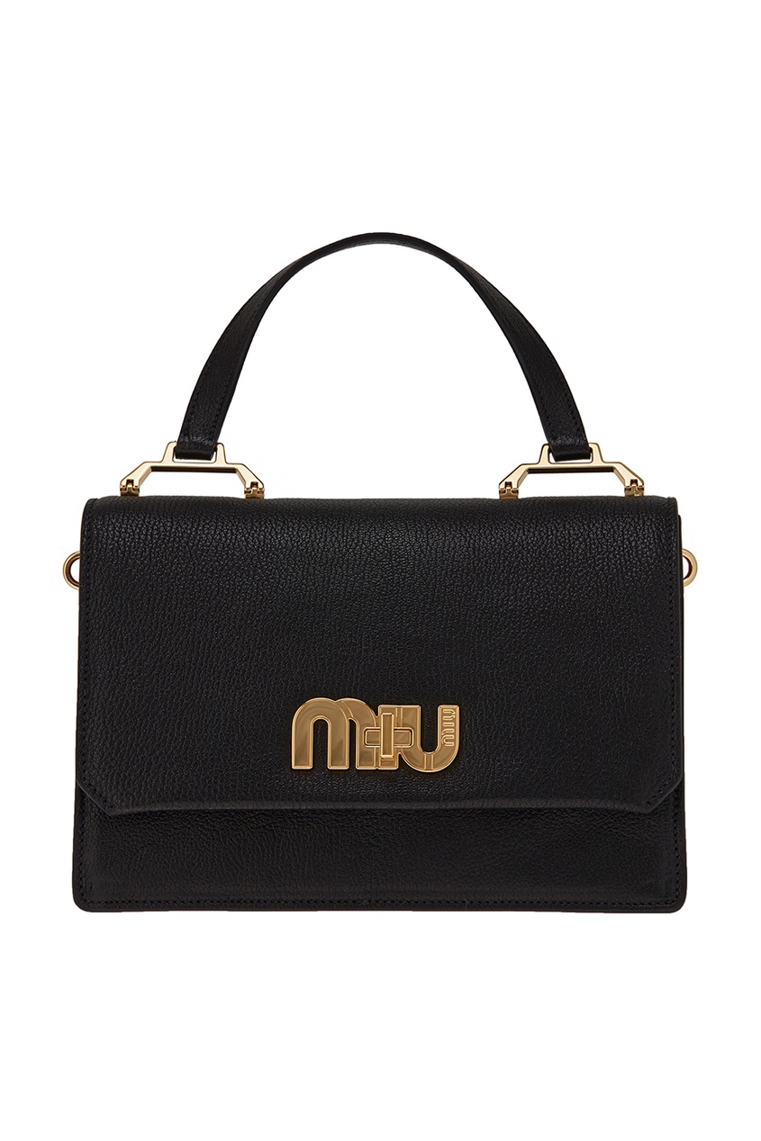 

Черная сумка с логотипом Miu Logo, Multicolor, Черная сумка с логотипом Miu Logo